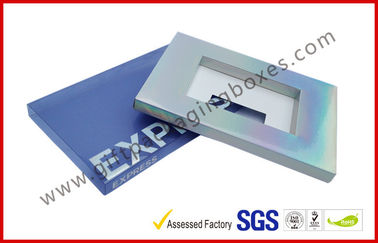 Silver Envelope Card Board Packaging Boxes , Clear Plastic Sleeve Screen Protector Packaging